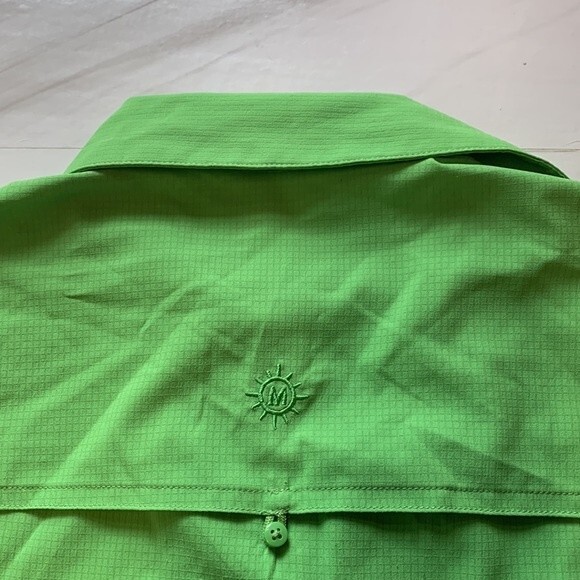 Magellan Sportswear | Green Outdoor Fishing Sleeveless Vented Zip Pockets Top S - Picture 6 of 7